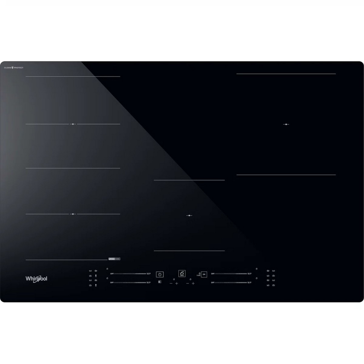 Imagem 0 de Placa de Indução e Vitrocerâmica Encastrável Whirlpool WF S1577 CPNE FlexiCook de 4 Zonas e de 77 cm - Preto