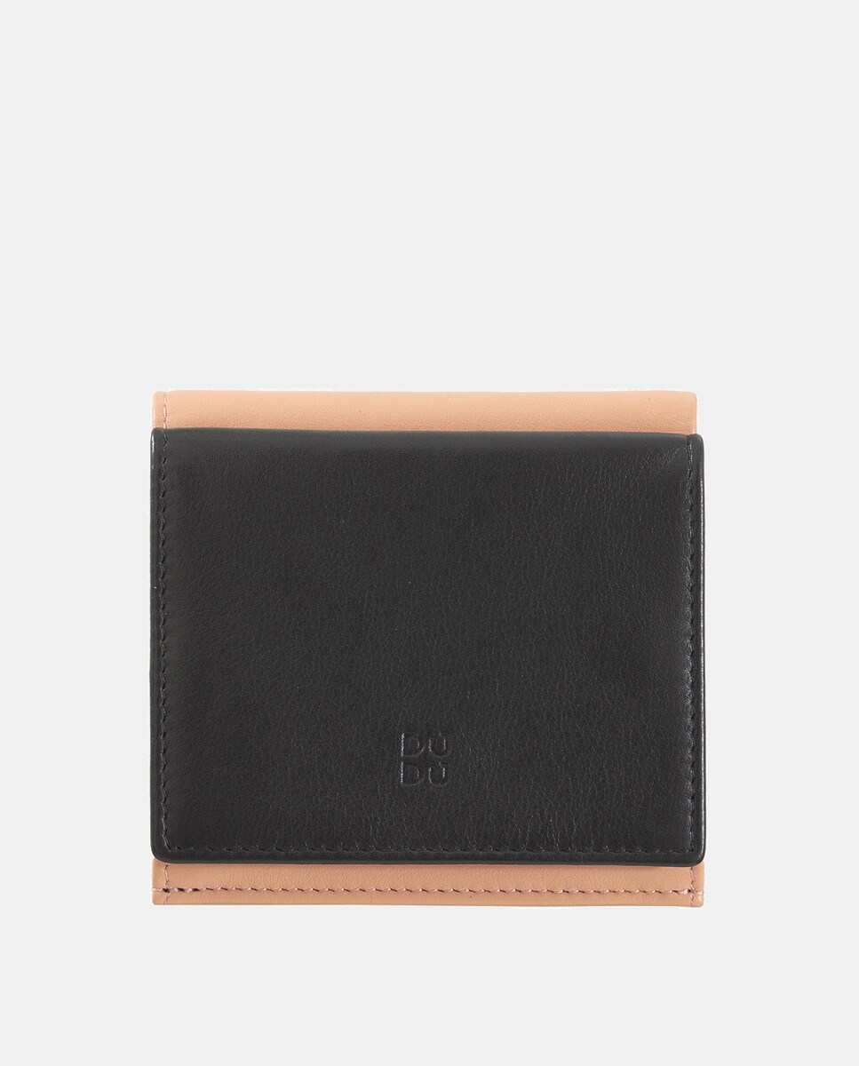 Petit portefeuille de veau nappa avec portemonnaie