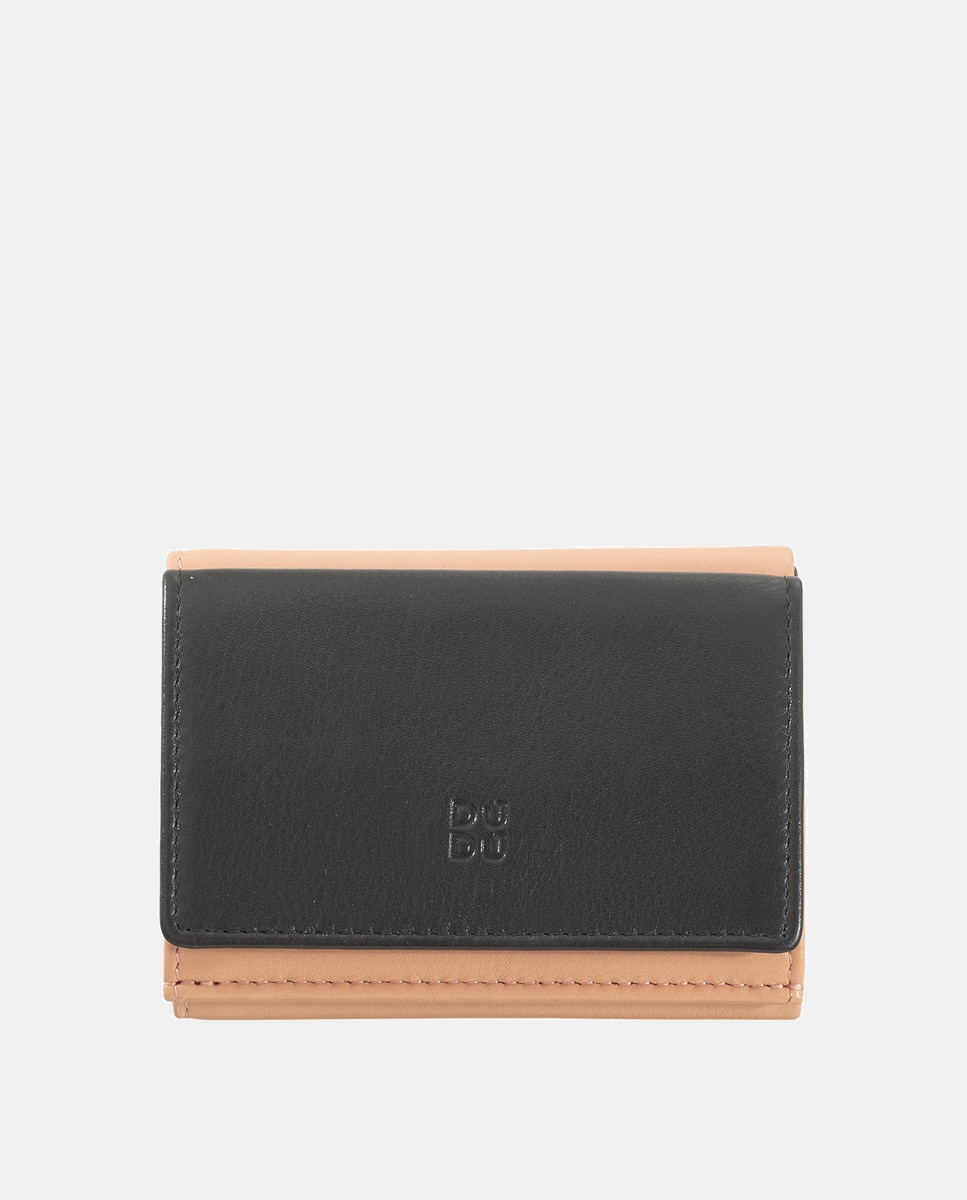 Petit portefeuille de veau nappa avec portemonnaie