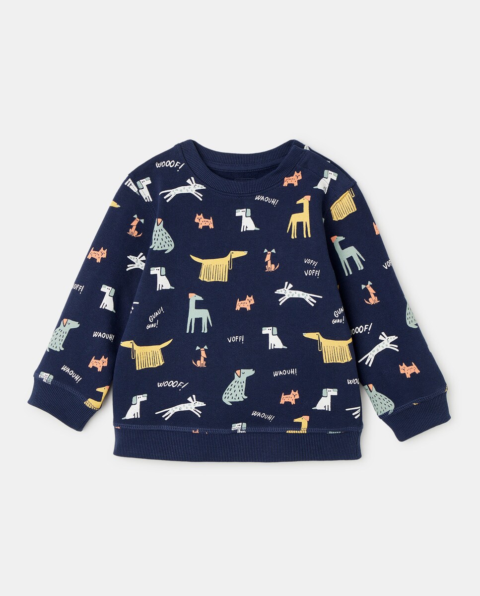 Sweat à col rond et poche kangourou