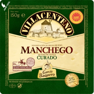Queijo Manchego Curado unidade 150 g - Garcia Baquero