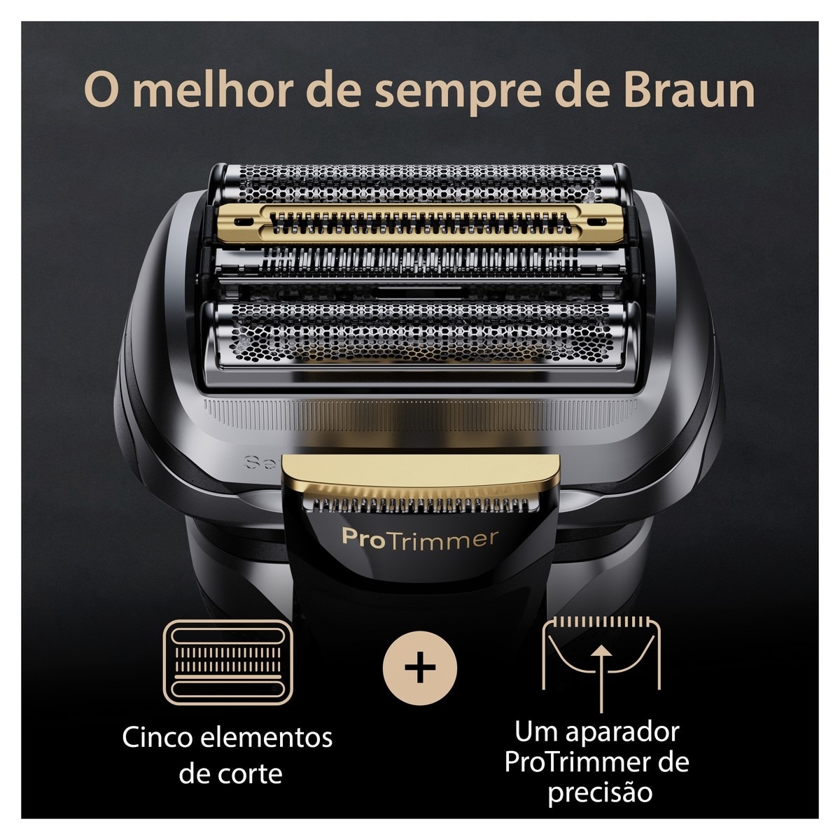 Máquina de Barbear Elétrica Braun Series 9 Pro+ 9515s com Base de Carregamento - Cinzento Cinzento-4