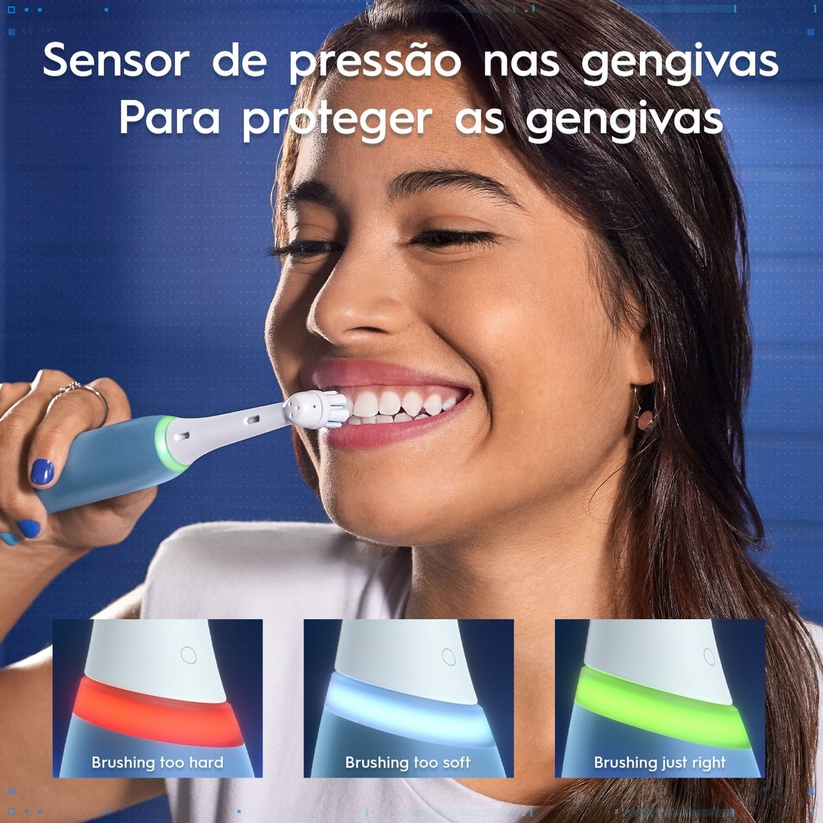 Escova de Dentes Elétrica Oral-B Braun IO My Way - 1 Unidade - Azul Azul-4