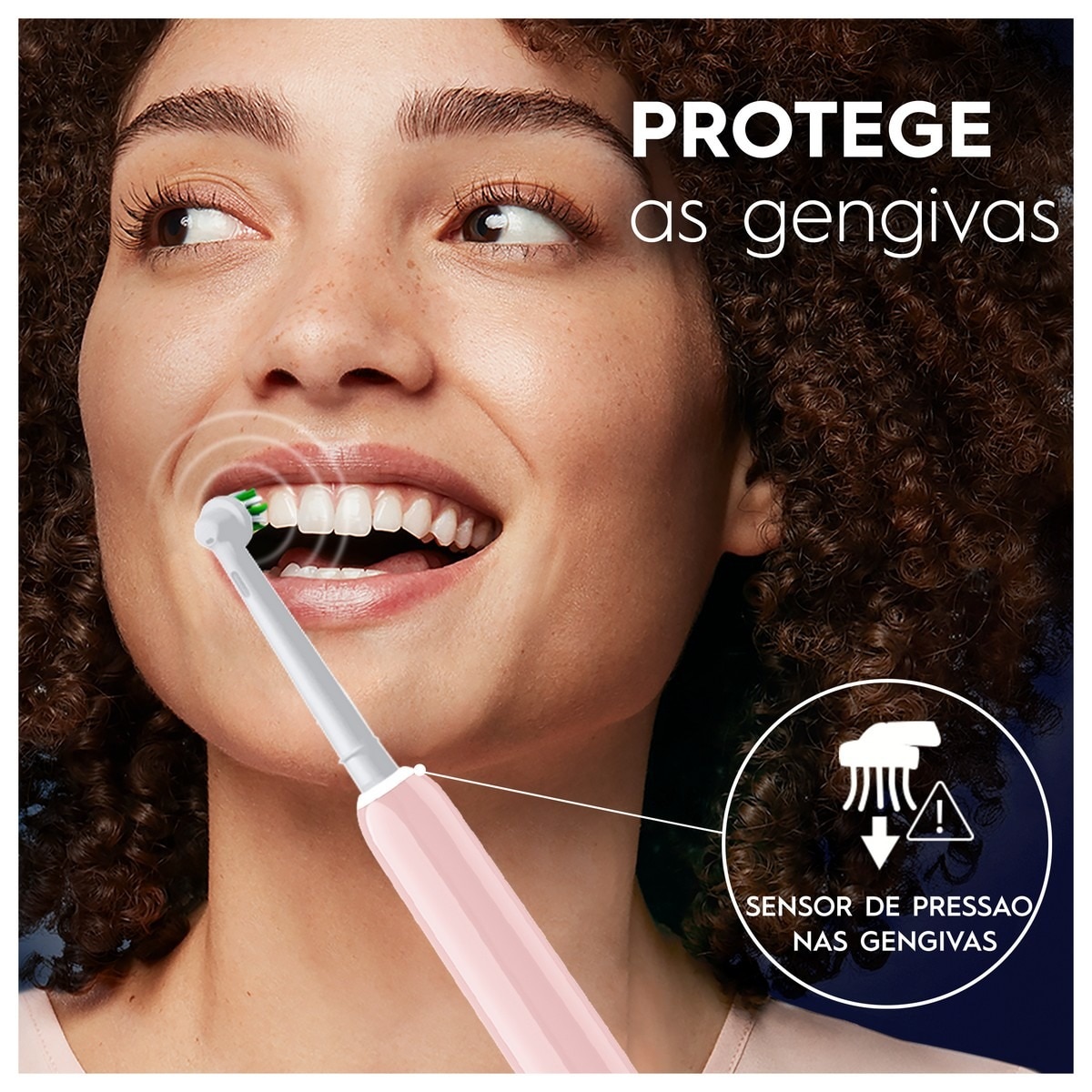 Escovas de Dentes Elétrica Oral-B Braun Pro Series 1 - 2 Unidades - Rosa e Preto Preto / Rosa-3
