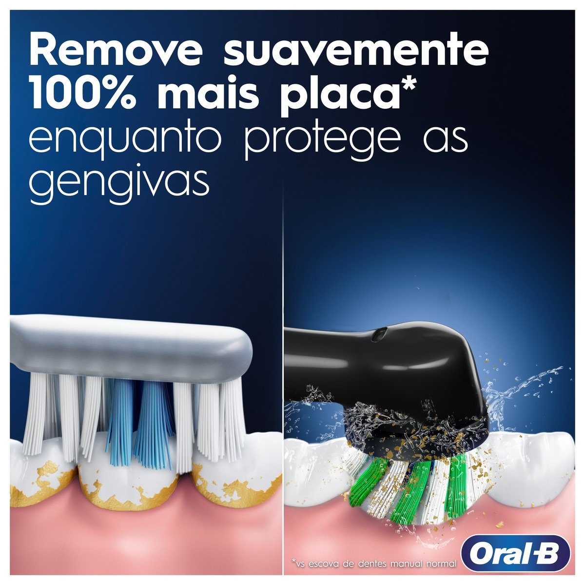 Escovas de Dentes Elétrica Oral-B Braun Pro Series 1 - 2 Unidades - Rosa e Preto Preto / Rosa-2