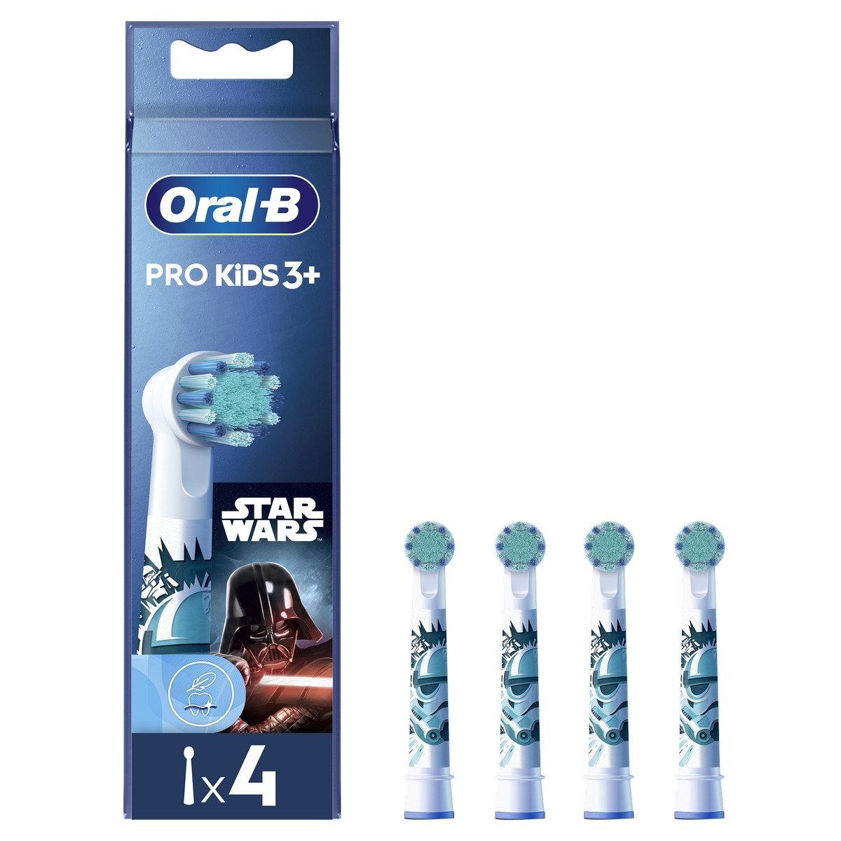 Recargas Escova de Dentes Elétrica Oral-B Braun Pro Kids Star Wars - 4 Unidades - Branco Branco-1