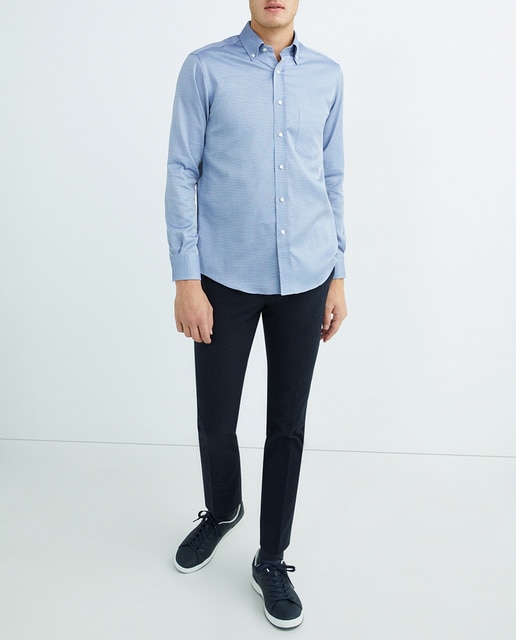 Imagen 0 de Camisa casual falso liso manga larga