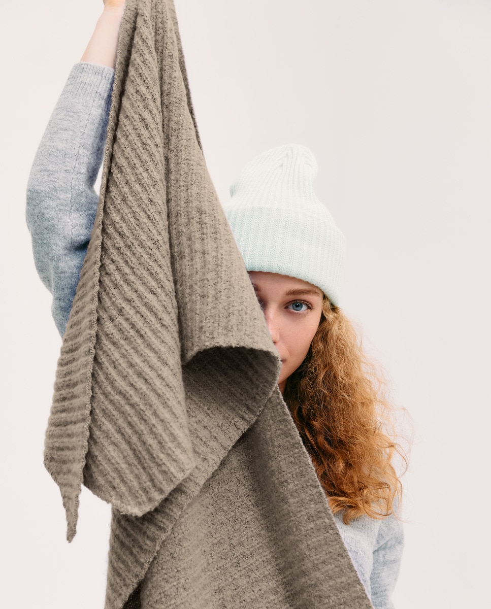 Cachecol com Estrutura - Bege Bege-2