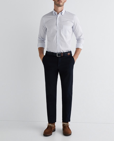 Chino de hombre regular sin pliegues azul — oferta en Primeriti