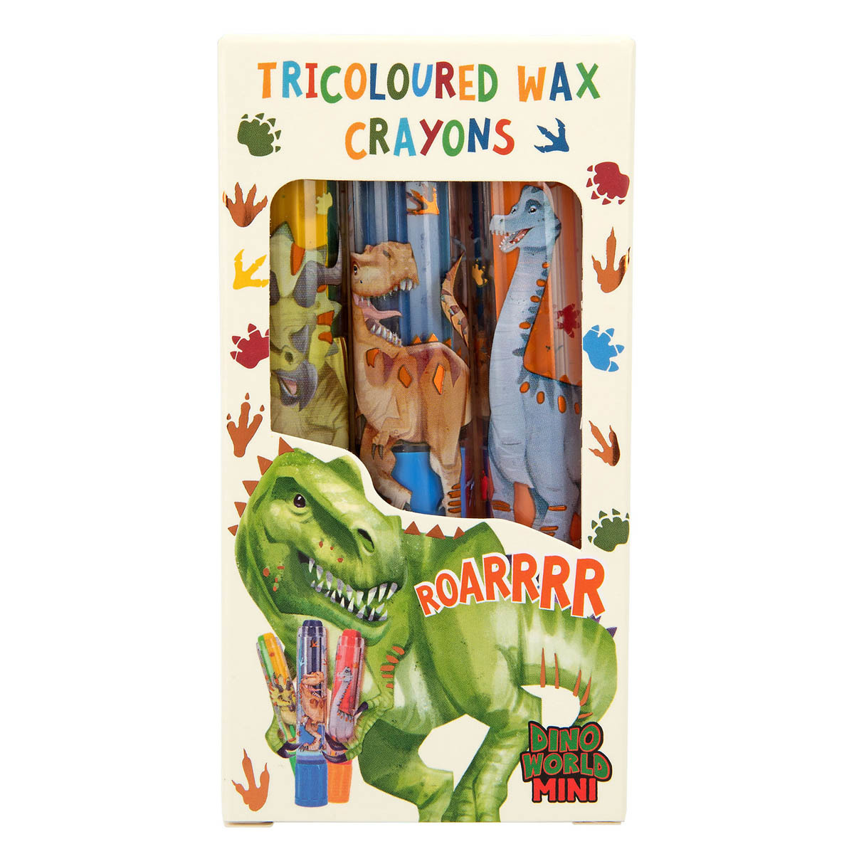 Set de ceras tricolor Dino World 2