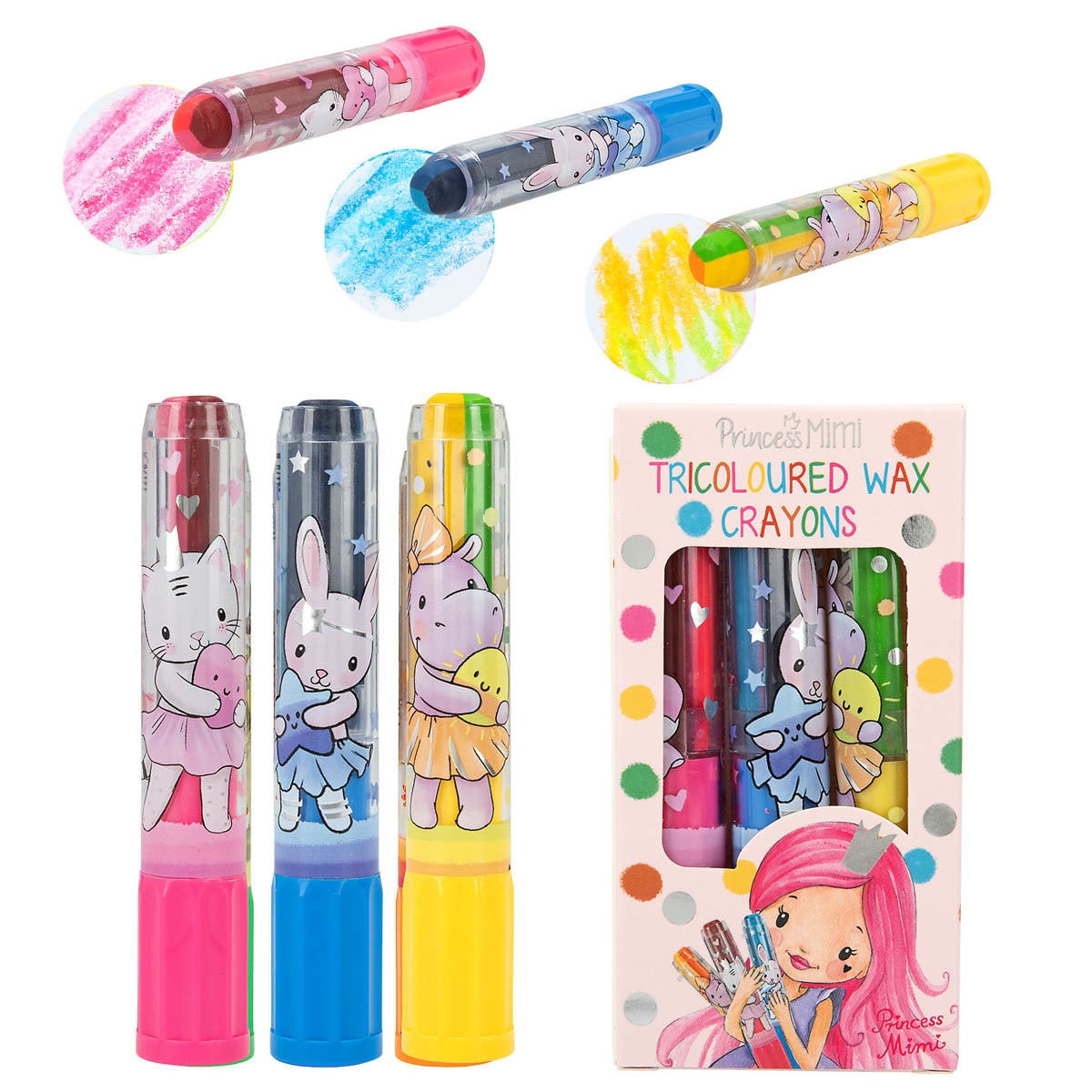 Set de ceras tricolor Princess Mimi 1
