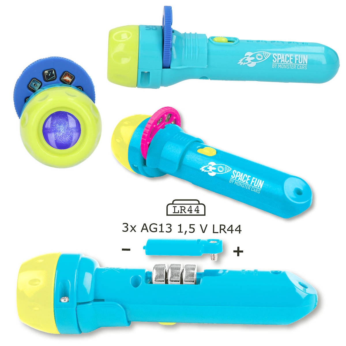 Lanterna com efeitos de imagem Monster Cars 4