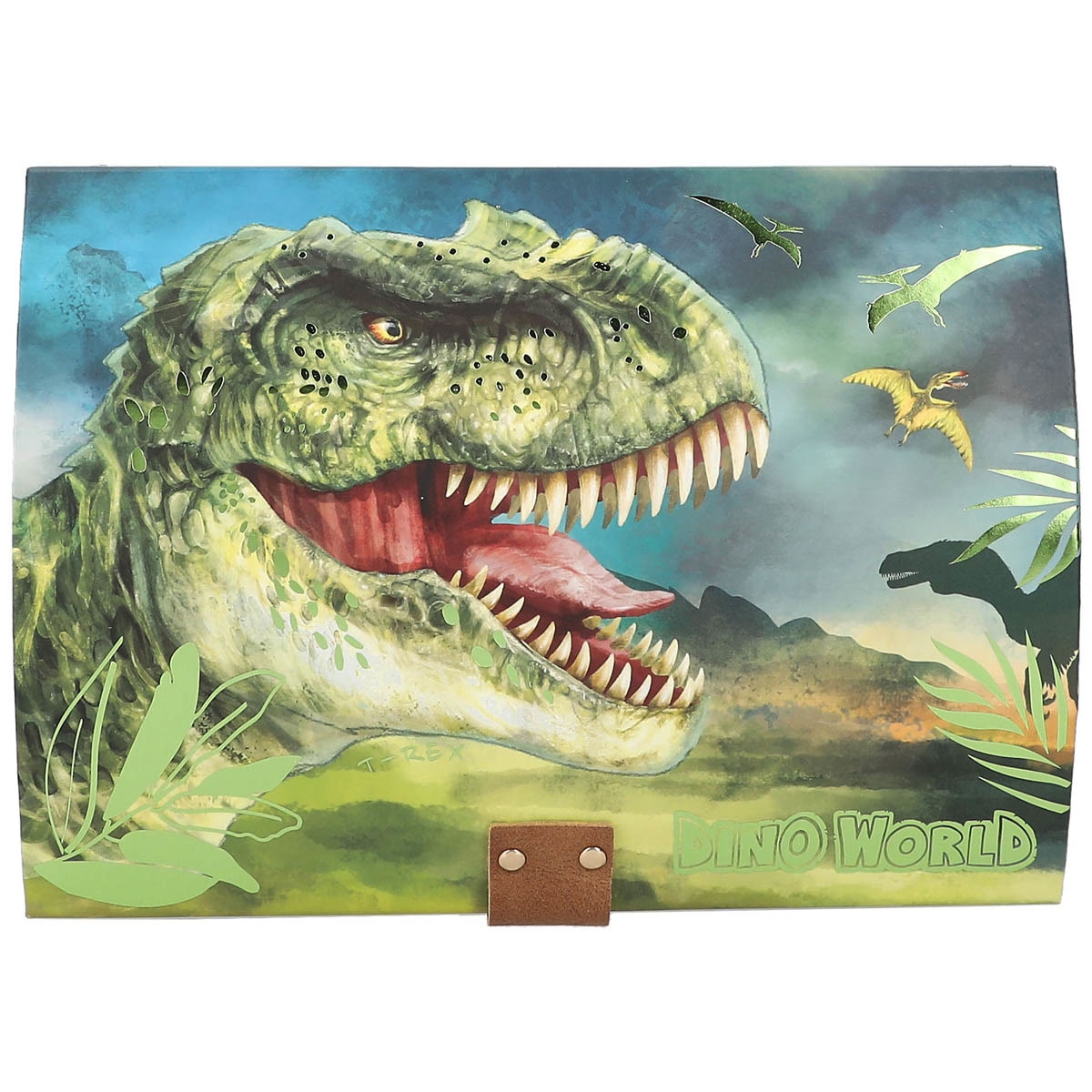 Cofre del tesoro con código Dino World 3