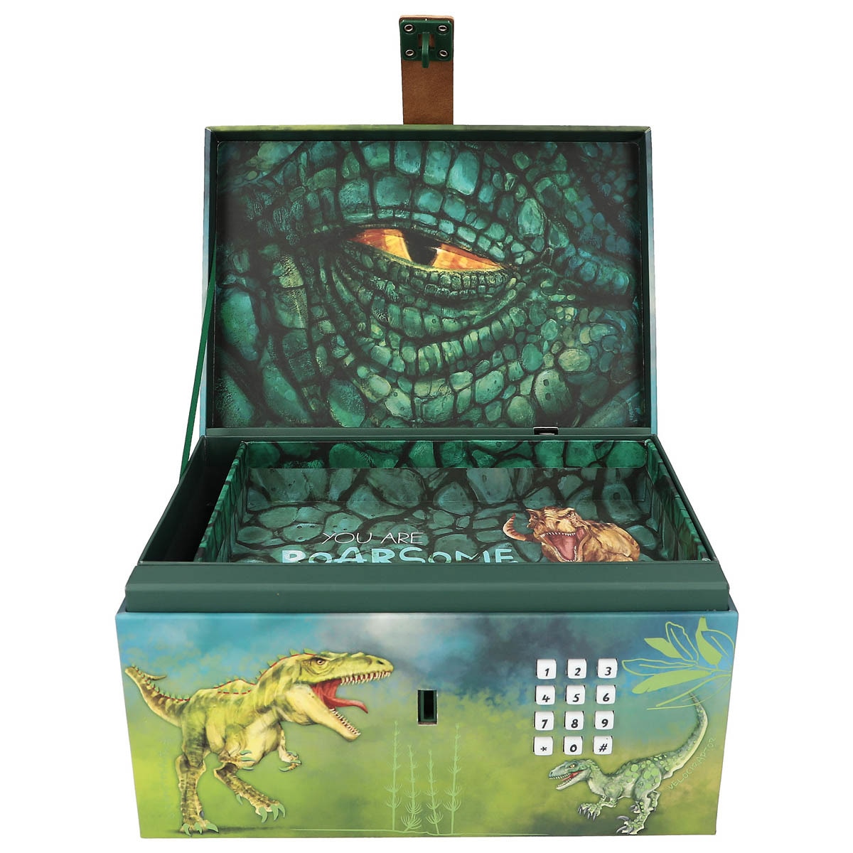 Cofre del tesoro con código Dino World 5