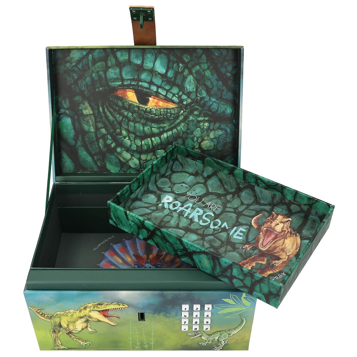 Cofre del tesoro con código Dino World 6