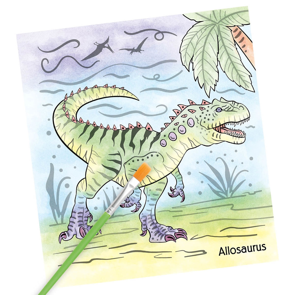 Libro de acuarelas Dino World 4