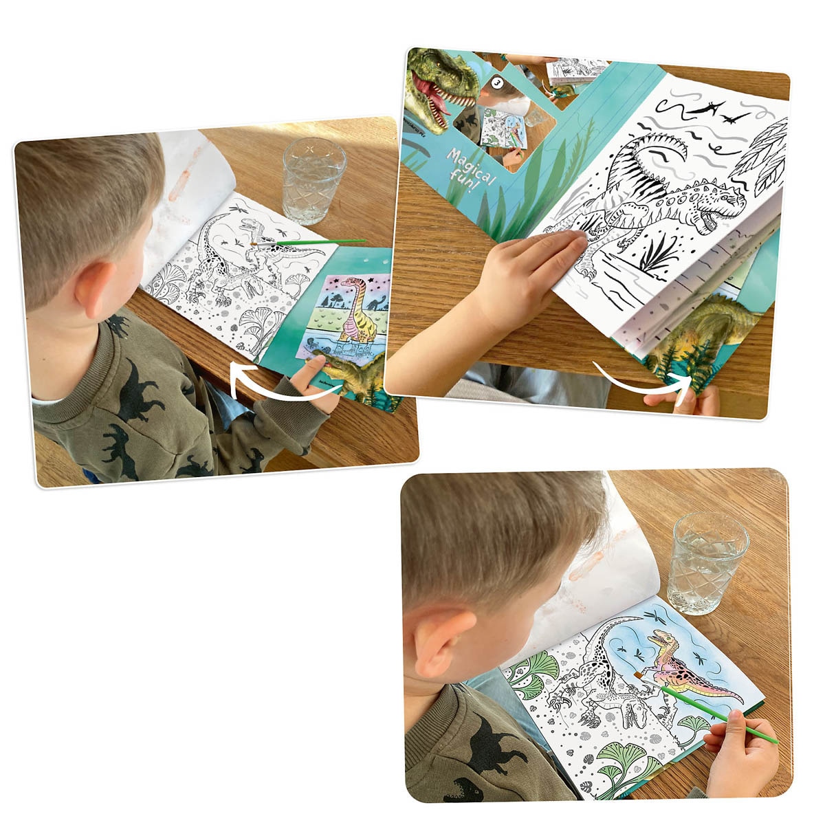 Libro de acuarelas Dino World 6