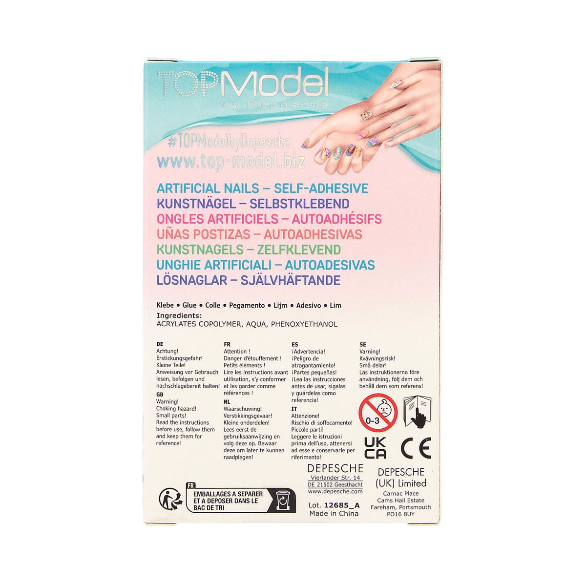 Uñas artificiales planas  TOPModel 4