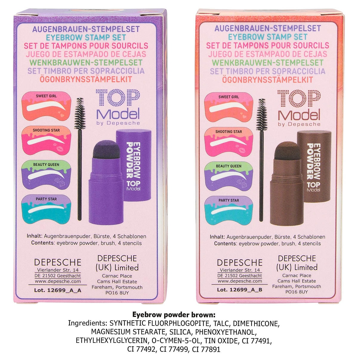 Set de cejas  TOPModel 6