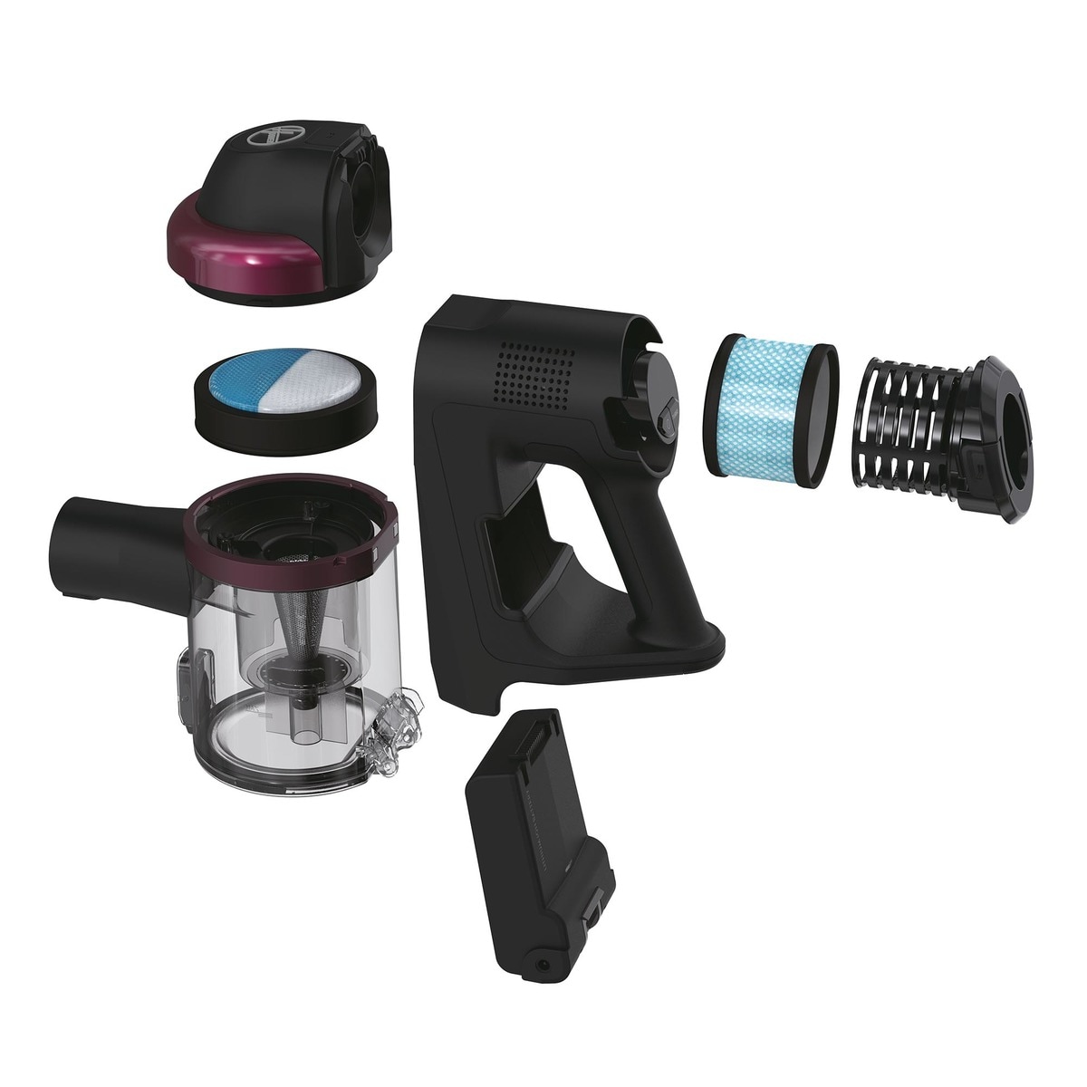 Aspirador de escoba recargable Hoover HF4 con giro de 360º, cepillo anti-enredos 9