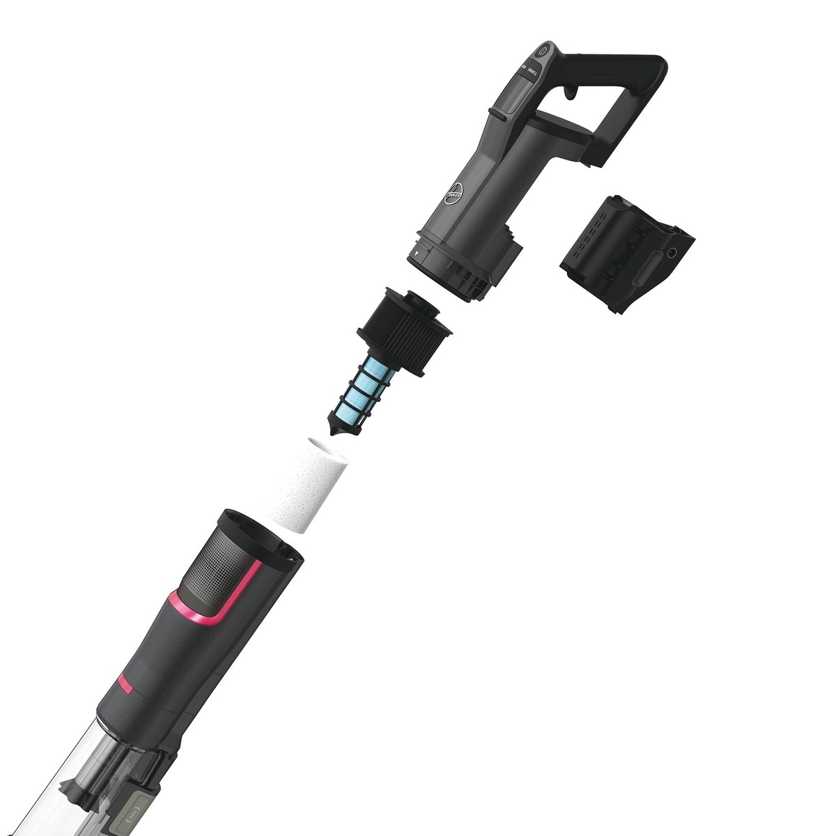 Aspirador de escoba recargable Hoover HFX cepillo con tecnología patentada CornerGenie™ 5