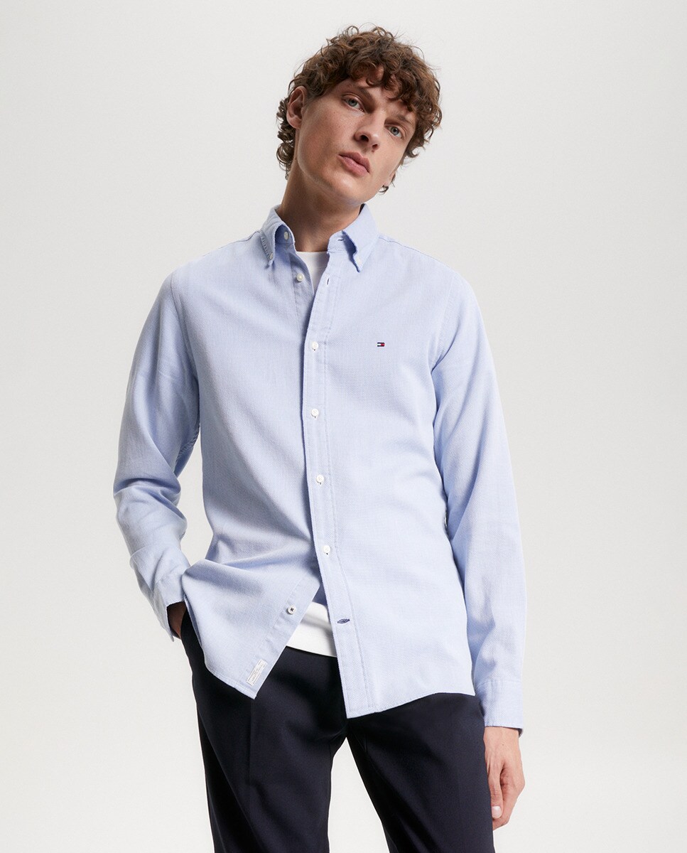 Chemise slim fit à manches longues