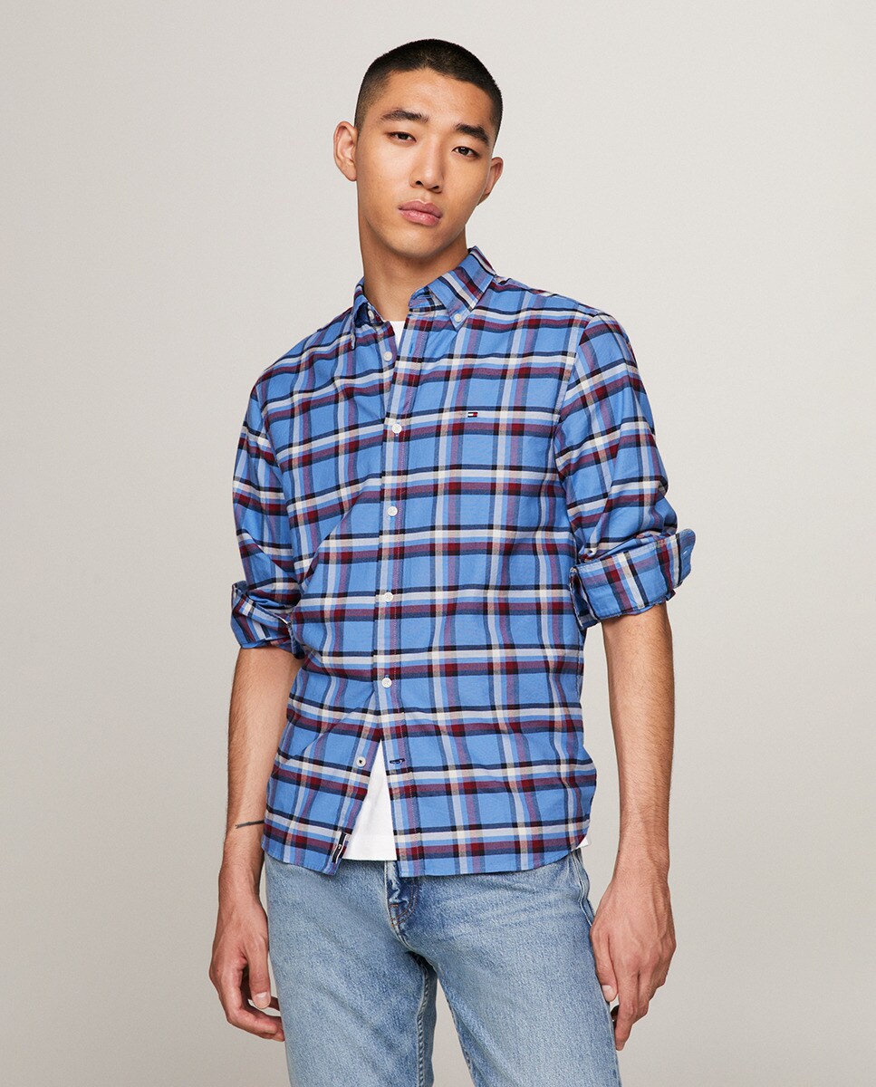 Chemise regular fit à manches longues