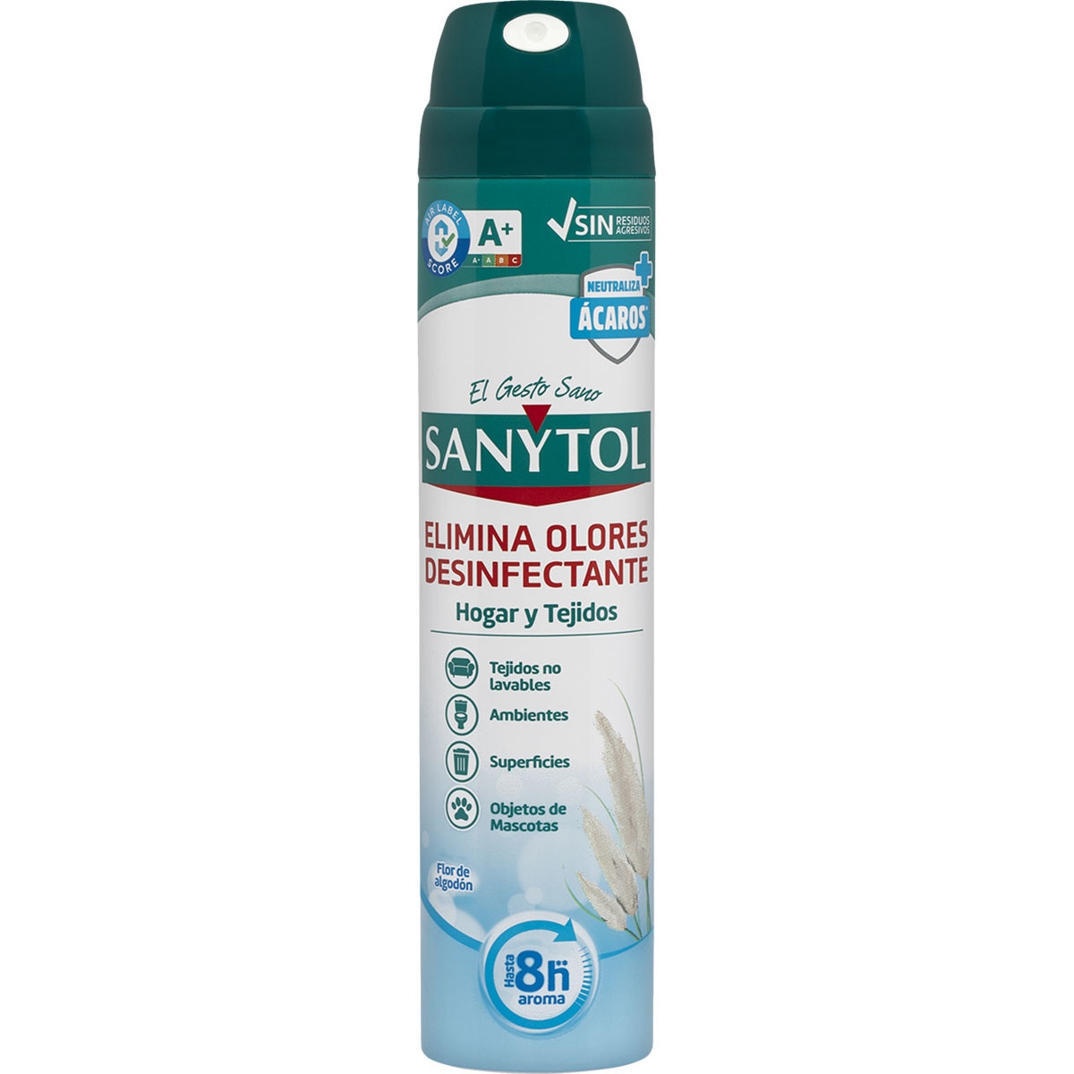 ambientador desinfectante para hogar y tejidos Flor de Algodón spray 300 ml
