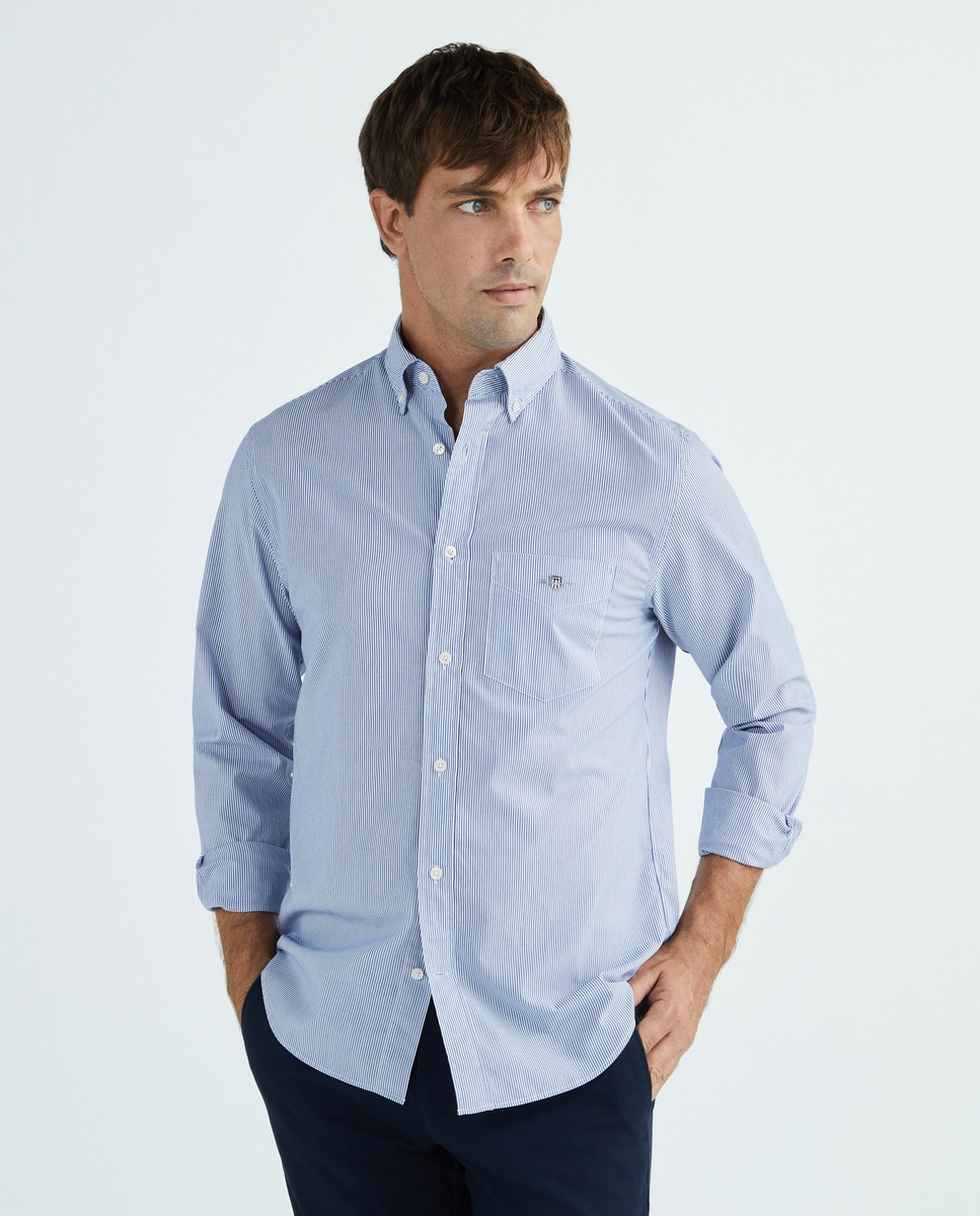 Chemise à fines rayures