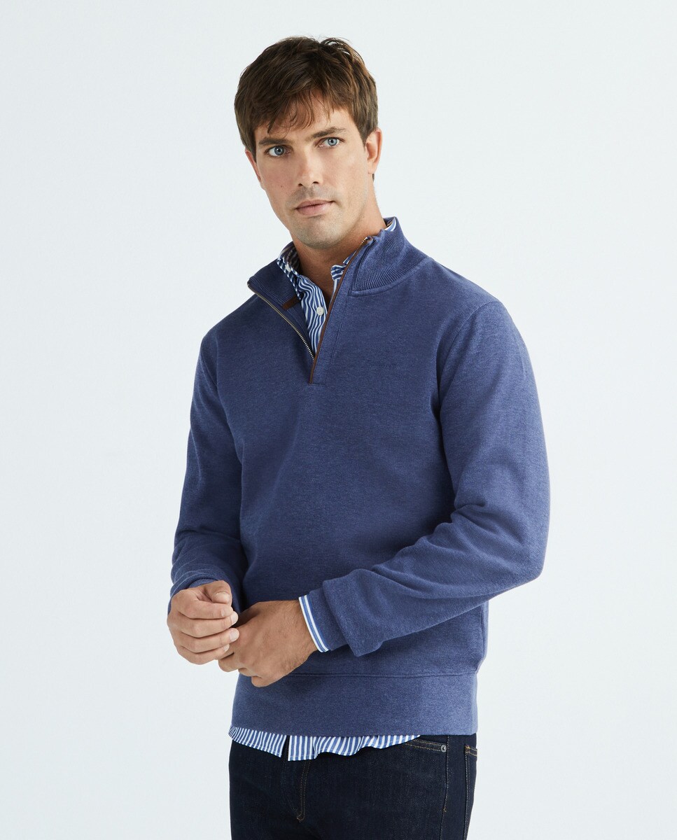 Pull à col zippé