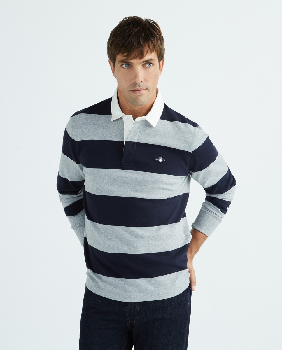 Polo à motif manches longues