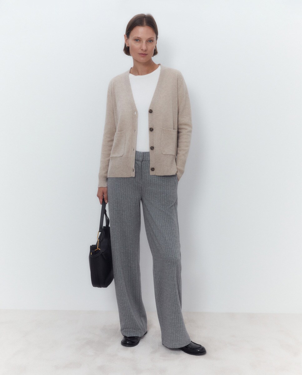 Pantalon large en maille