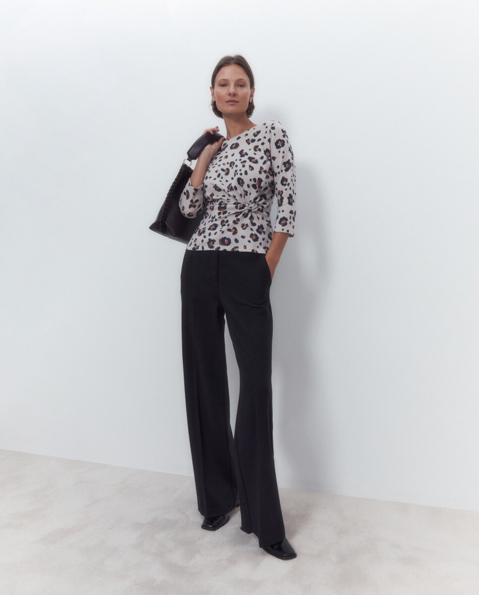 Tshirt imprimé avec drapé