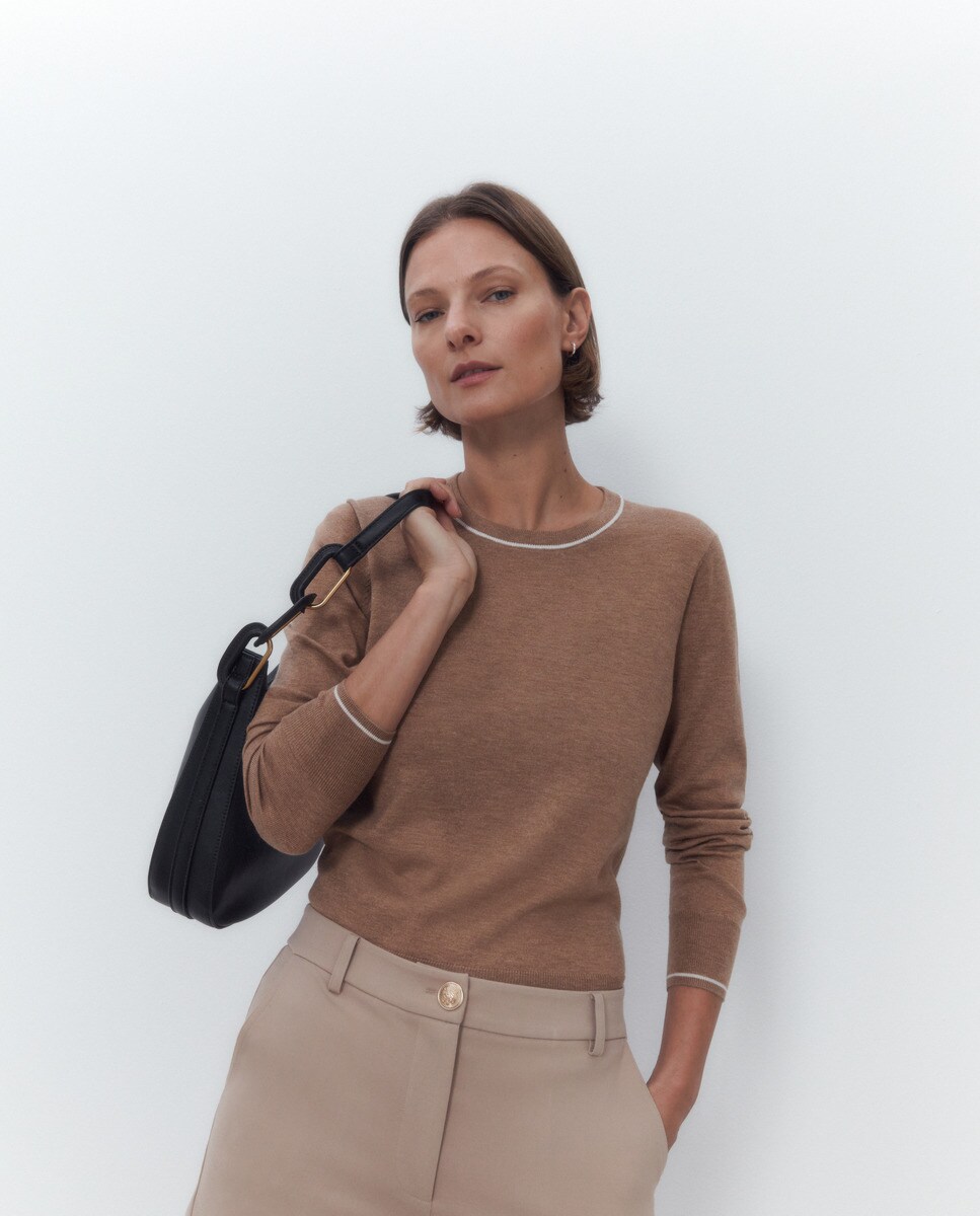 Pull en maille à col rond