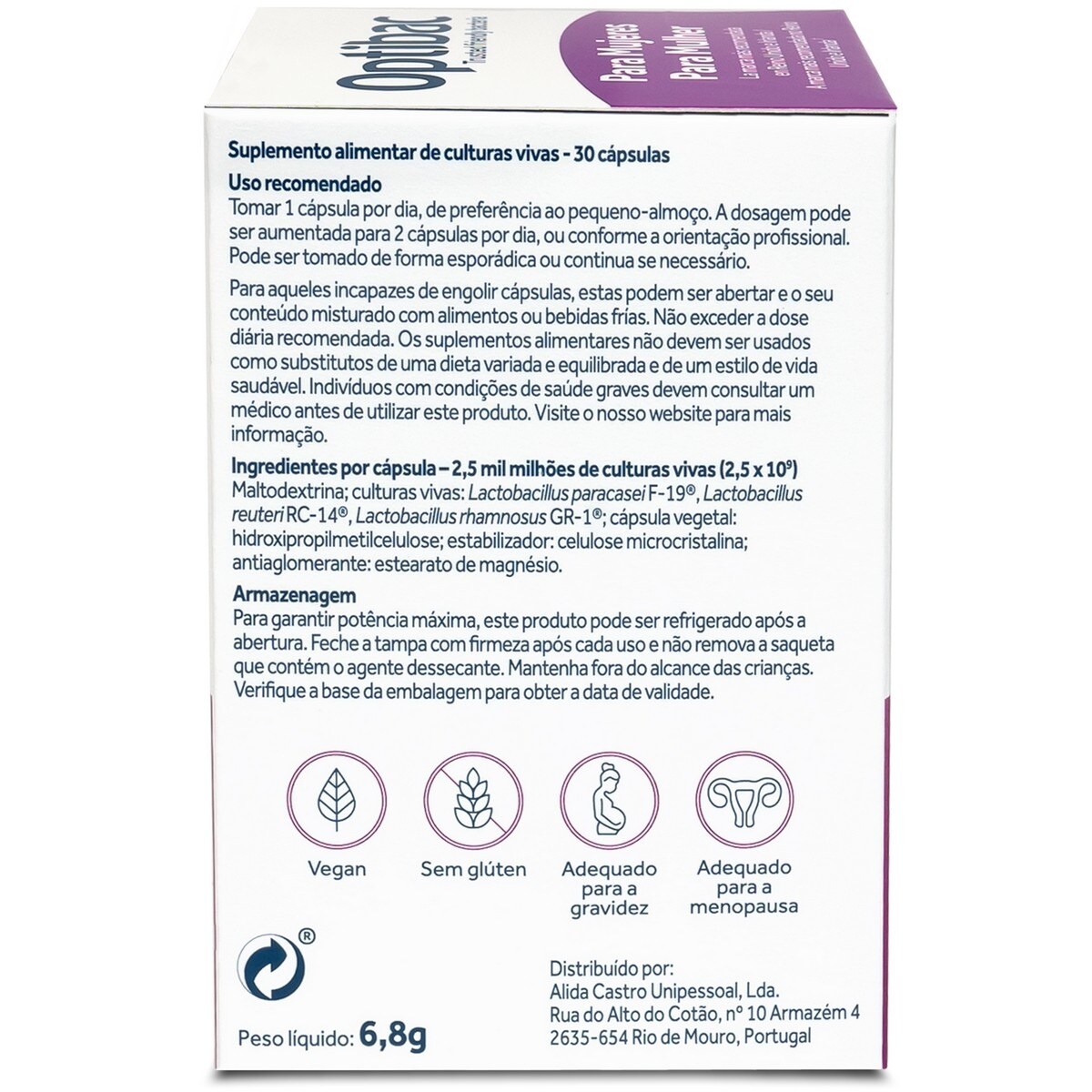 Suplemento Alimentar Probióticos Para Mulher - 30 Cápsulas 3