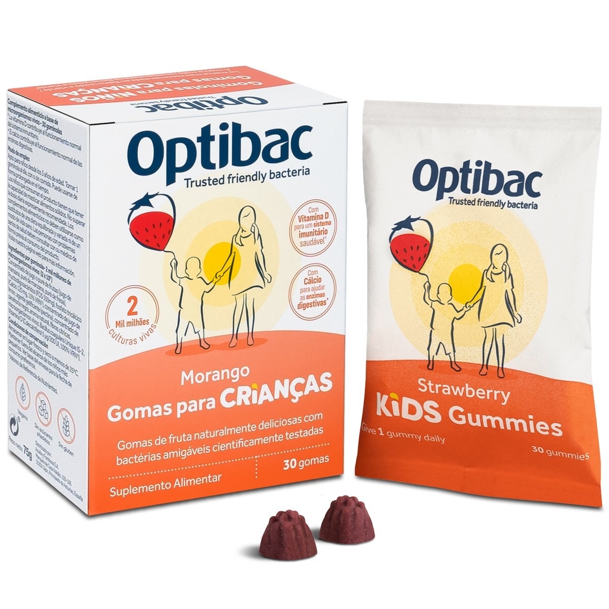 Imagem 0 de Suplemento Alimentar Probióticos Para Crianças Sabor Morango - 30 Gomas