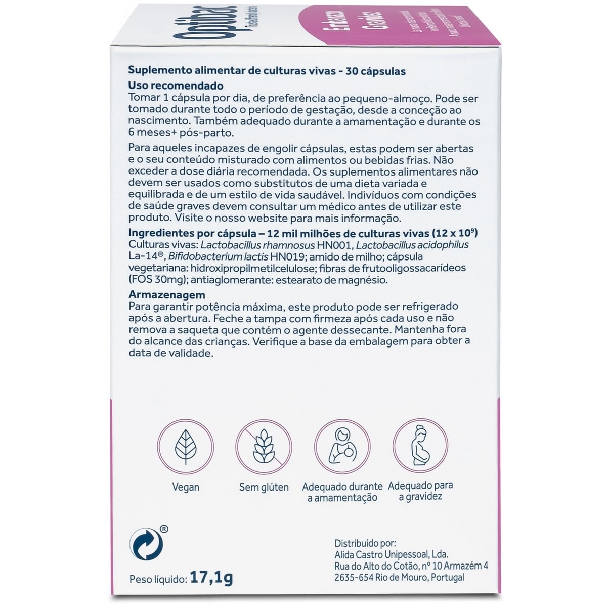 Suplemento Alimentar Probióticos Gravidez - 30 Cápsulas 3