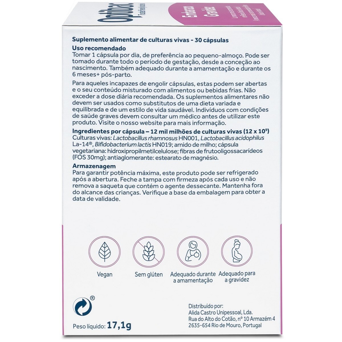 Suplemento Alimentar Probióticos Gravidez - 30 Cápsulas 3