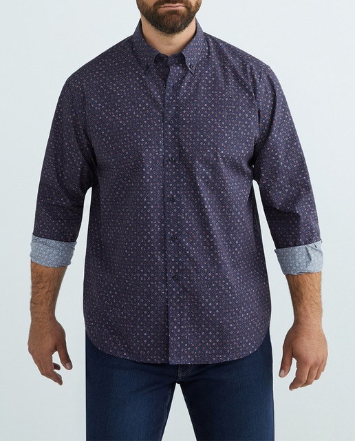 Imagen 0 de Camisa de hombre casual estampada tallas grandes