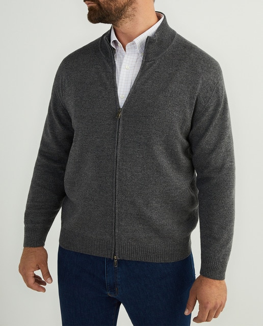 Imagen 0 de Chaqueta de hombre con cremallera melange tallas grandes