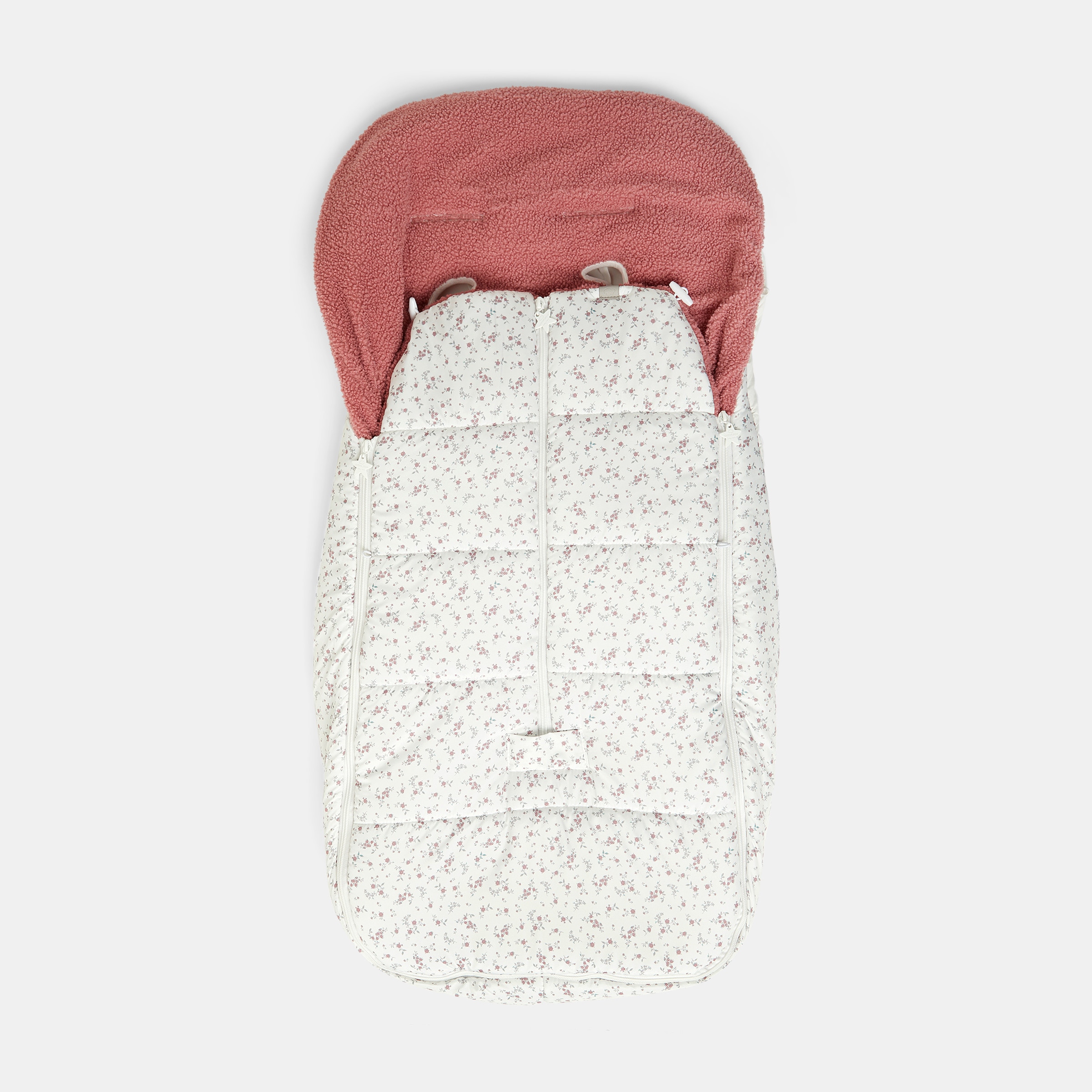 Saco de Cadeira Universal Técnico Flores Fecho de Correr Central+Lateral Rosa-1