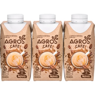 Leite Café Pack 3 embalagem 200 ml - Agros