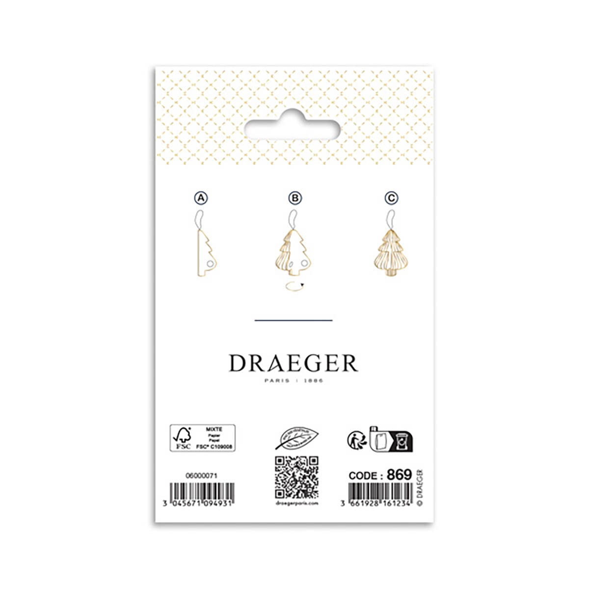 Árvore Decorativa para Pendurar - Branco e Dourado Branco / Dourado-3