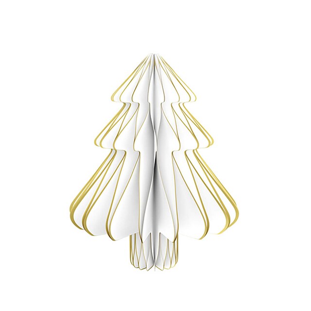 Imagen 0 de Árbol decorativo para colgar Draeger blanco y dorado