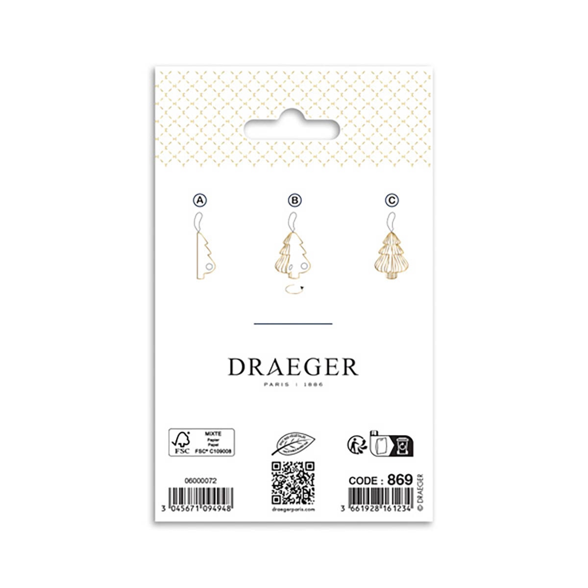Árbol decorativo para colgar Draeger dorado Dorado-3