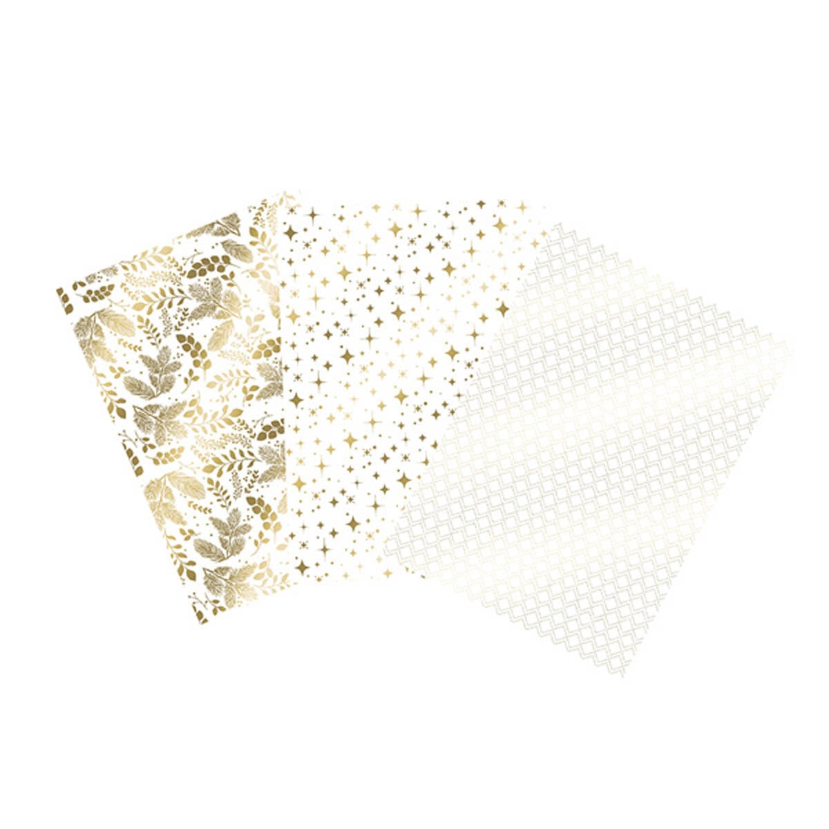 Imagen 0 de Pack 12 bolsas papel decoradas Draeger blancas y doradas