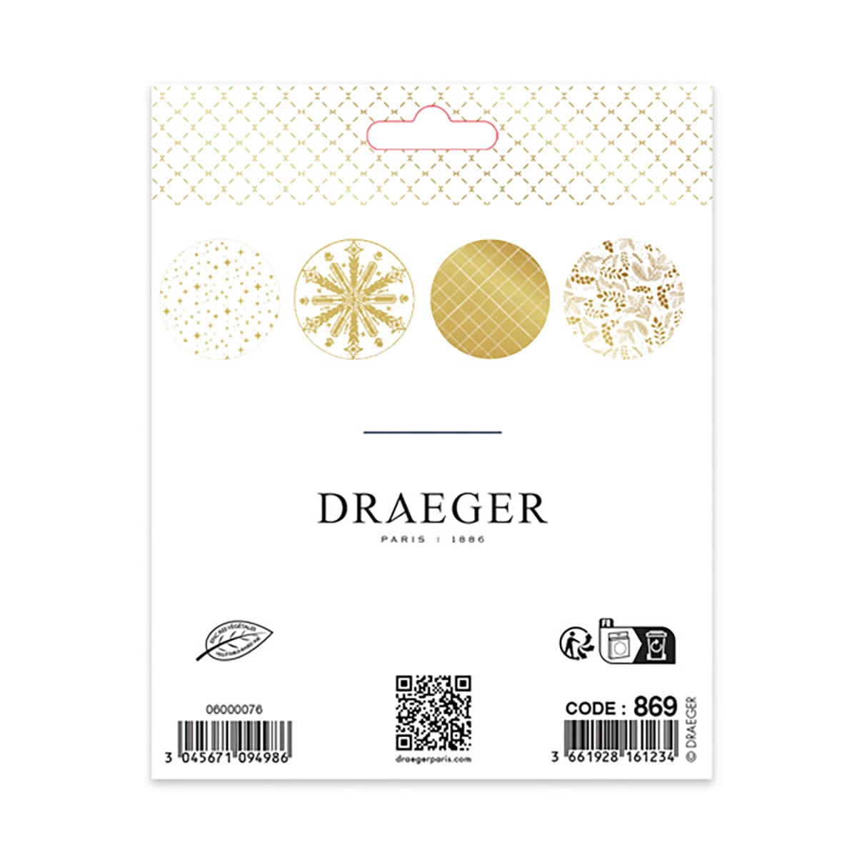 Set 4 portavasos Draeger dorado y blanco Dorado / Blanco-3