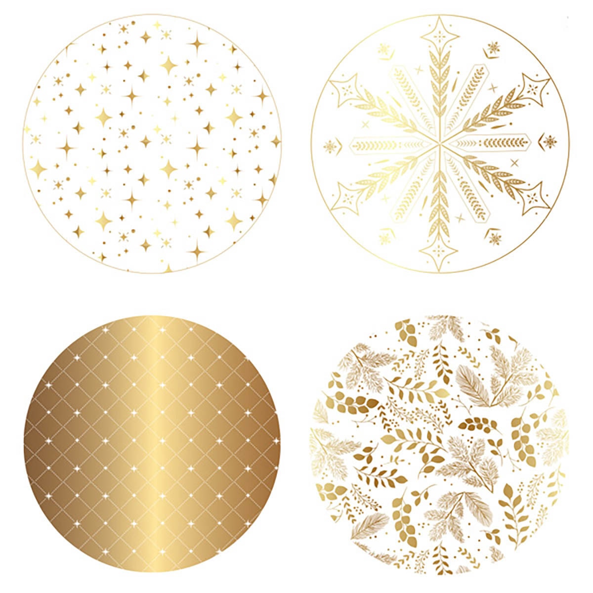 Imagen 0 de Set 4 portavasos Draeger dorado y blanco