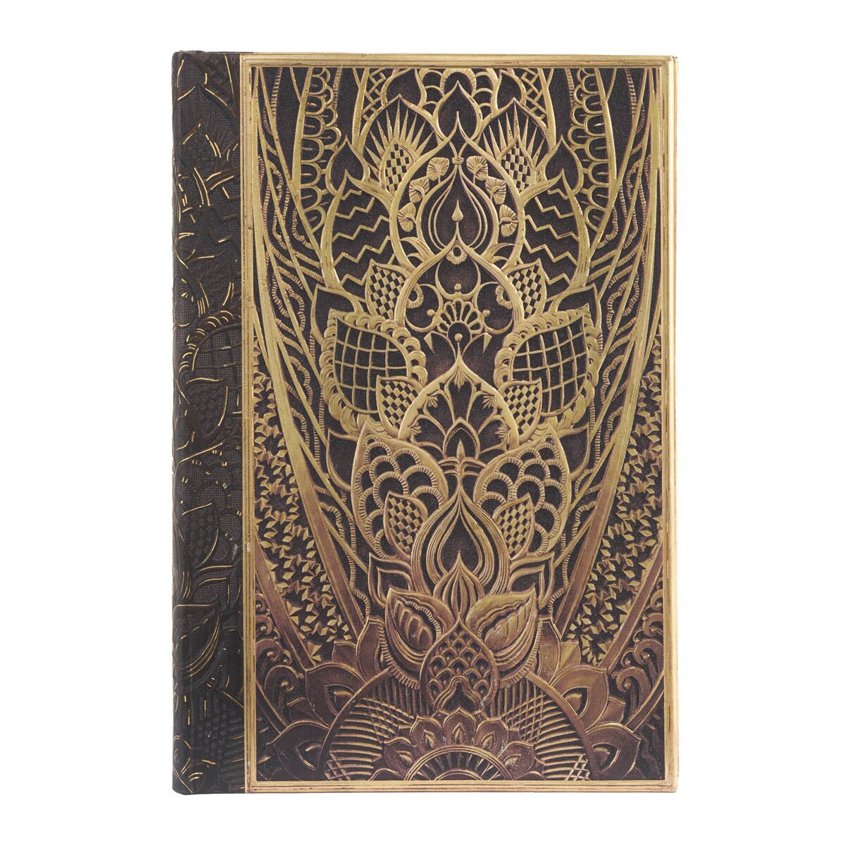 Libreta Chanin Hojas Mini (95x140x18mm) rayada de 176 páginas y cierre con banda elástica Paperblanks amarillo Amarillo-1