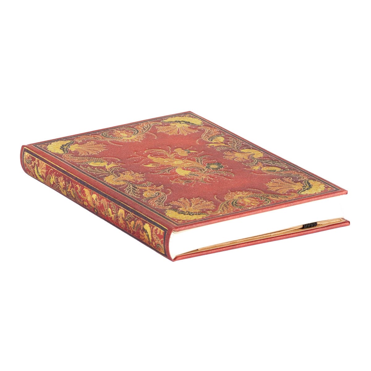Libreta de direcciones Fiammetta Mini (95x140x18mm) de 128 páginas y cierre con banda elástica Paperblanks rojo Rojo-2